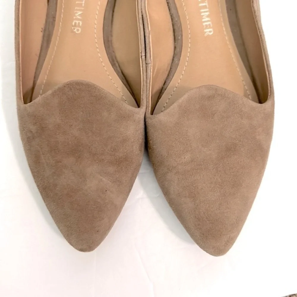 Gibson Latimer Womens Camel Tan Sheep Leather Flats Size 7.5 M Pointed Toe